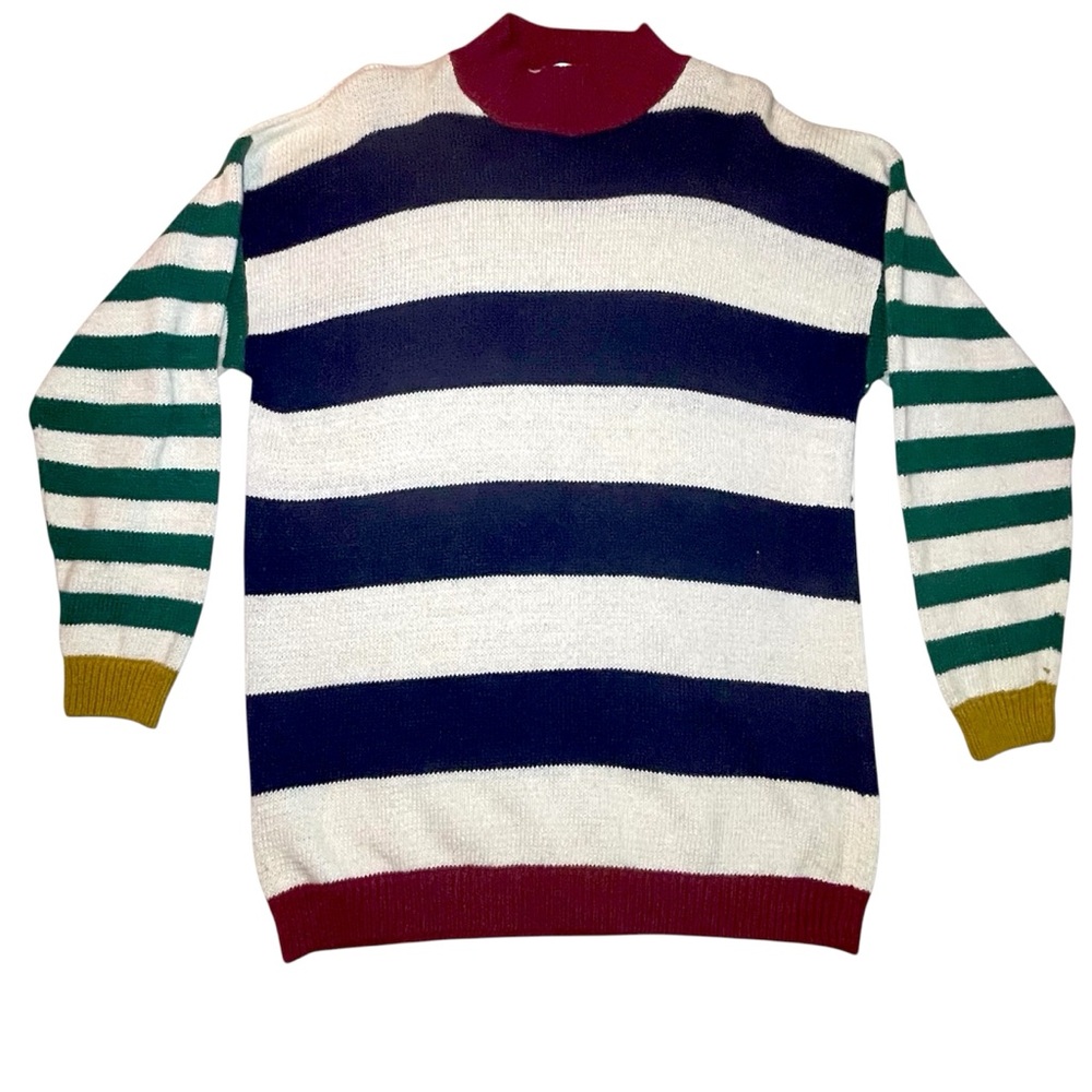Vintage Gitano Striped Multicolor/ color block Men's Sweater